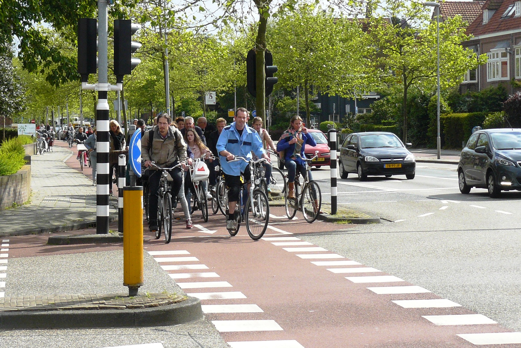 Fietsdrukte op de Rijksstraatweg Haarlem